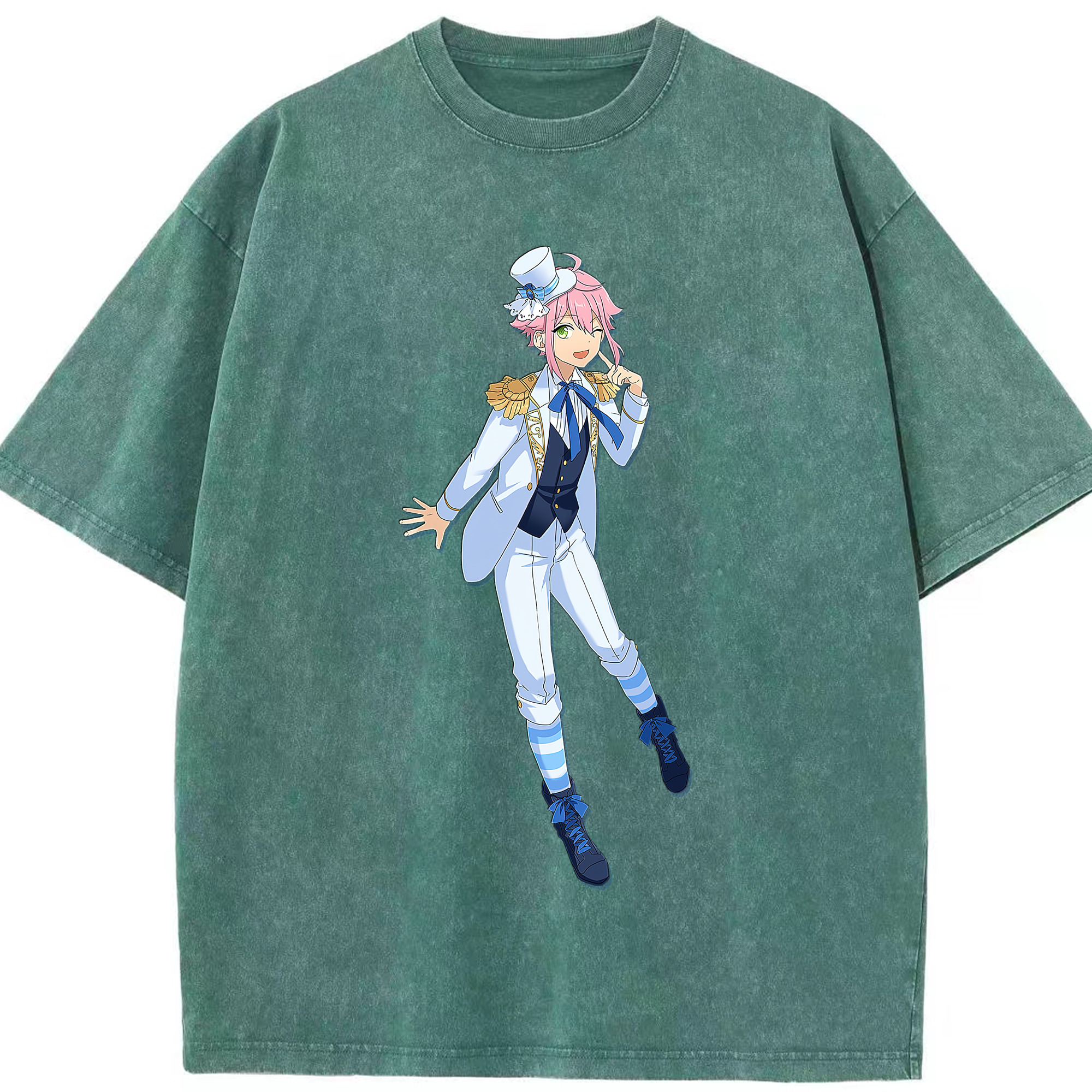 （画像用） あんさんぶるスターズ! Ensemble Stars 綿100% ヴィンテージ風 半袖Tシャツ（フロントプリント）